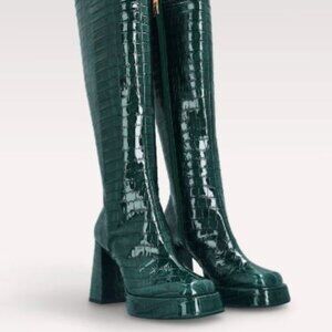 Ingiliz – Cindy green croc boots EU 37 | NEW | MSRP $525